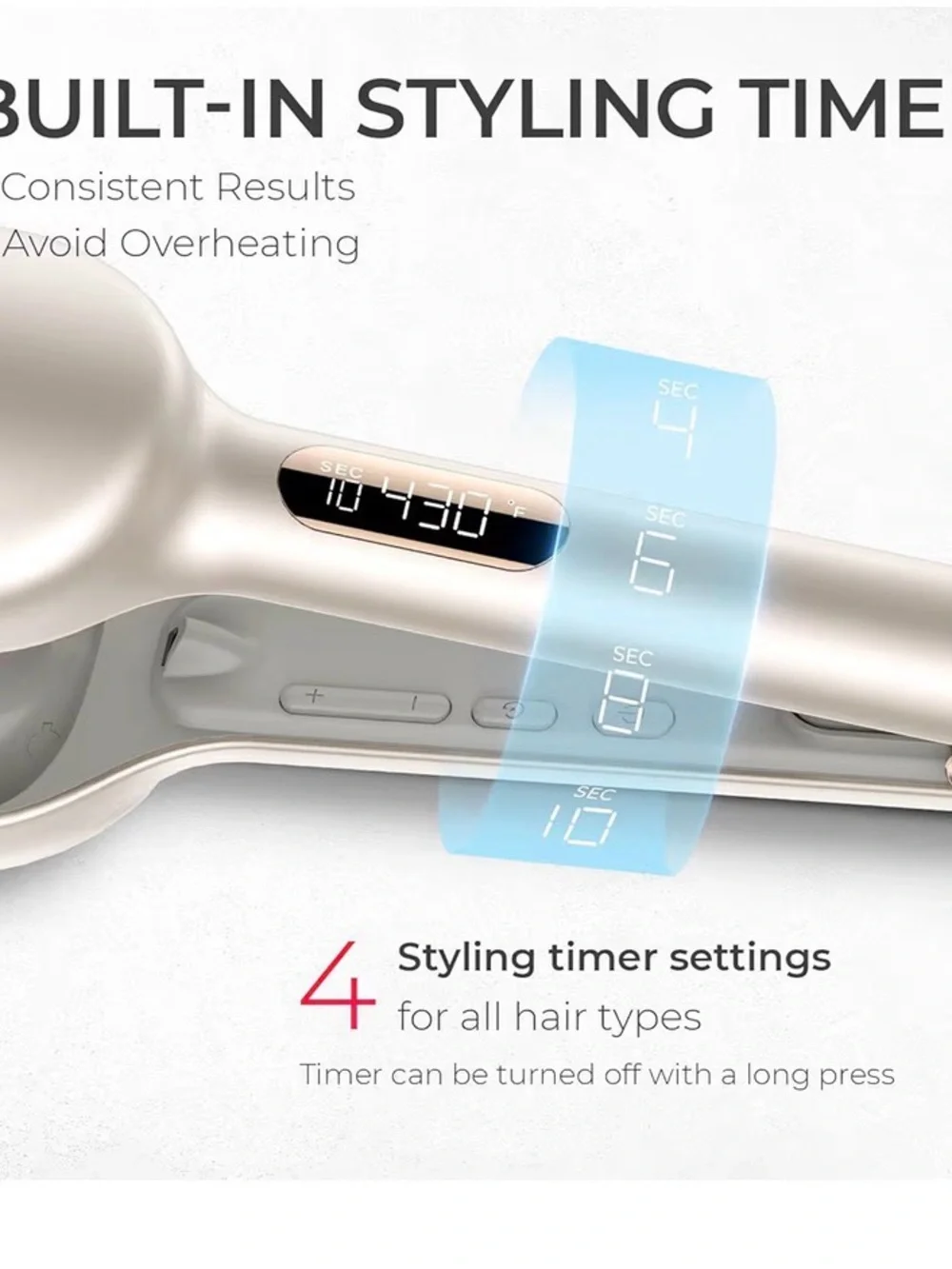 TYMO ROVY Beach Waves / Crimper / Curling Iron - Gold - HC507G 1.25 in orig $70